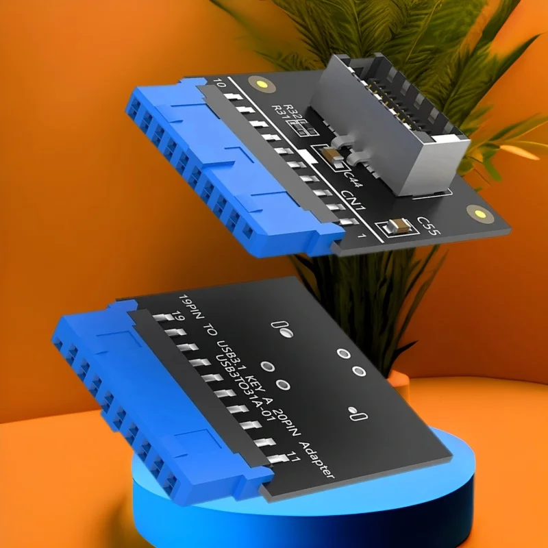 

NEW 19Pin to Type E Converter Vertical USB 3.1 Front Panel Socket Key-A Type-E to USB 3.0 19/20Pin Header Male Extension Adapter