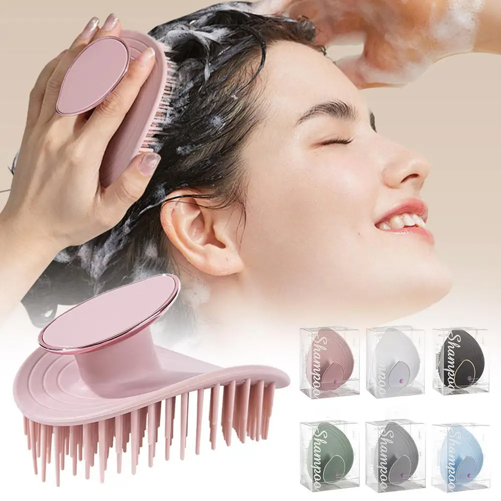 Silikon-Massage-Shampoo-Bürste, Kopfhaut-Massagebürsten, Shampoo-Bürste und Peeling für alle Haartypen – entspannend und peeling I9R0