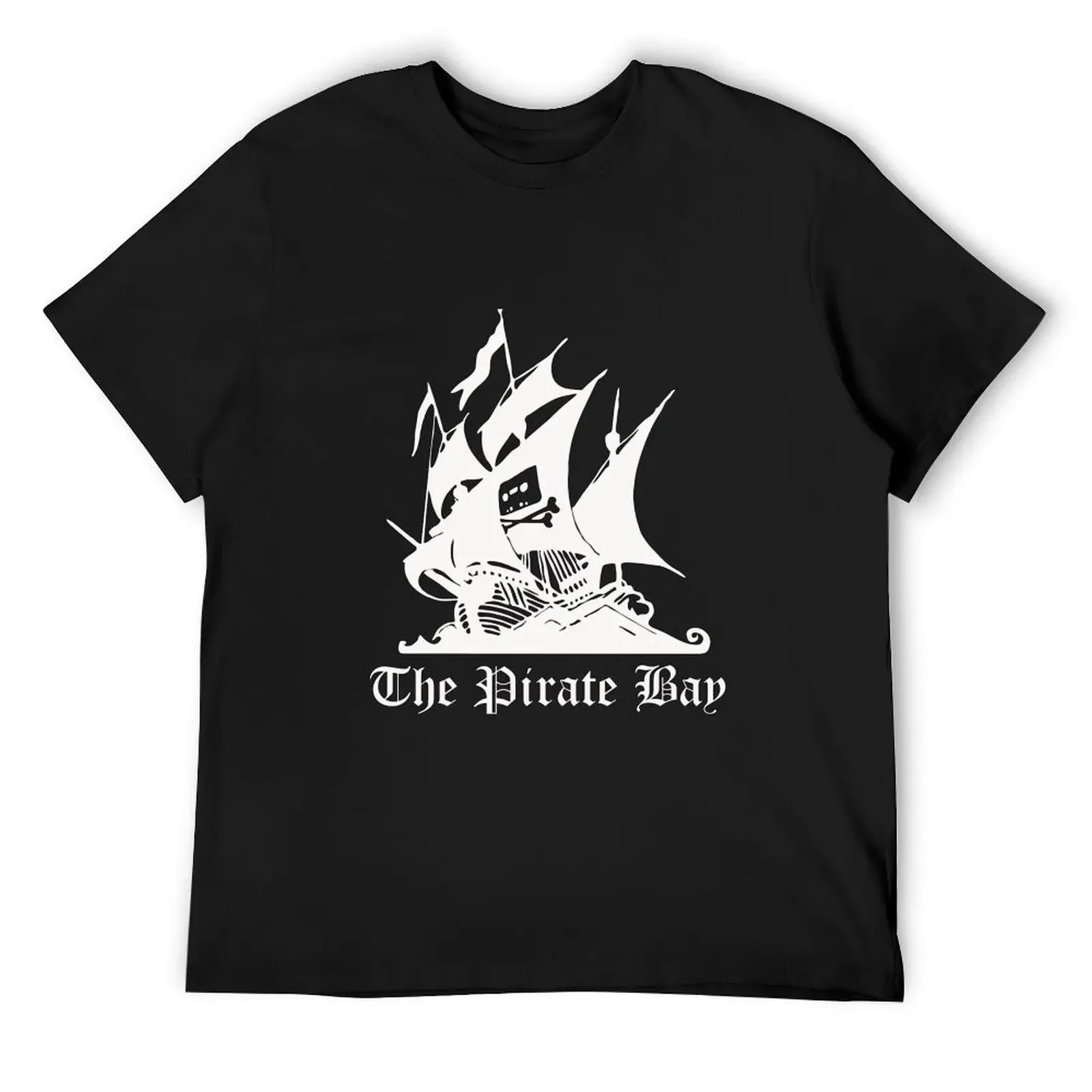 

The Pirate Bay Logo [White On Black] T-Shirt blacks aesthetic clothes tops blanks Men's t shirts