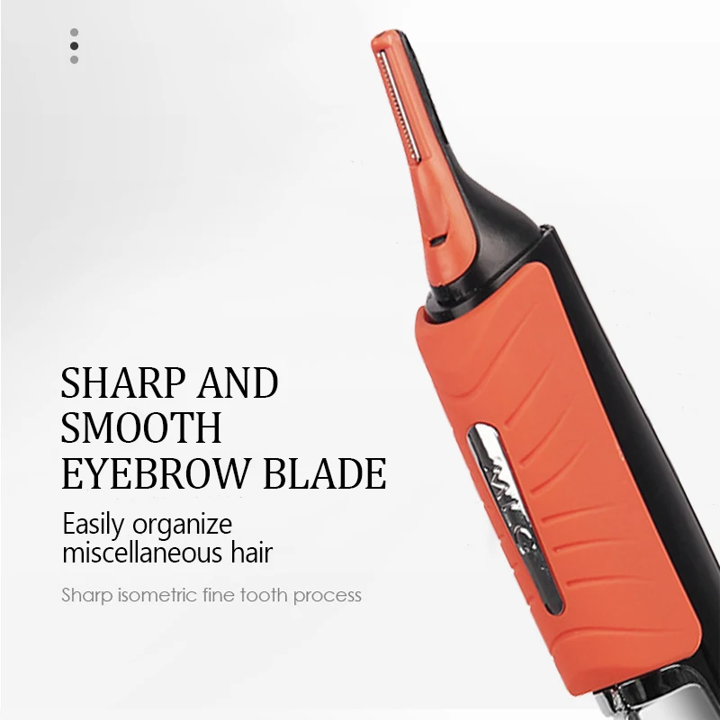Men's multifunctional shaver with LED light electric mini shaver styling eyebrow trimmer dual blade shaver hair removal device view 3