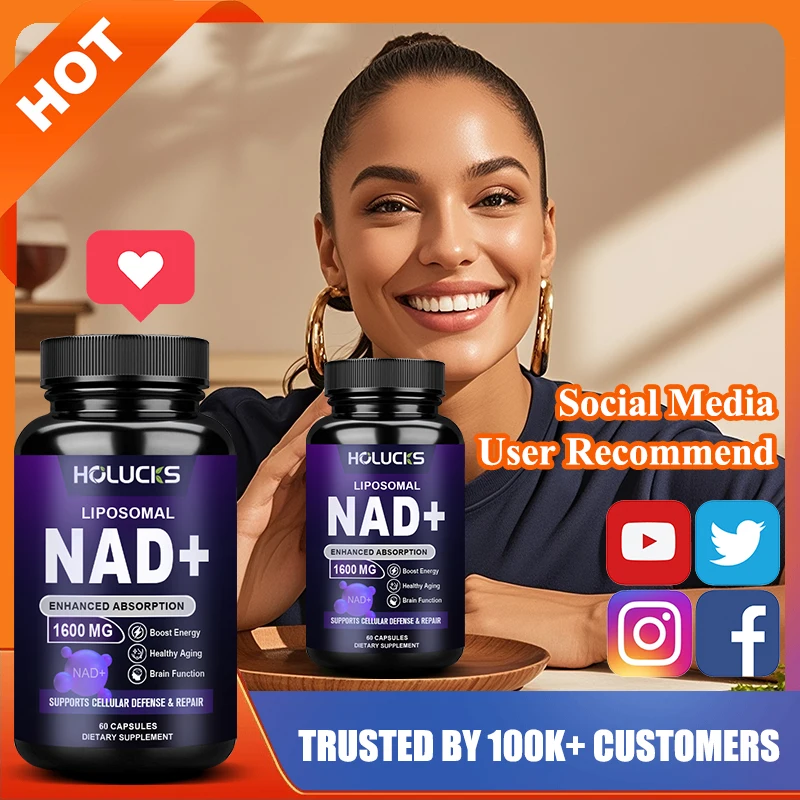 

High Potency NAD+ Supplement, for Anti-Aging, Energy Production & Overall Vitality, Metabolic Health & Longevity, Gluten Free
