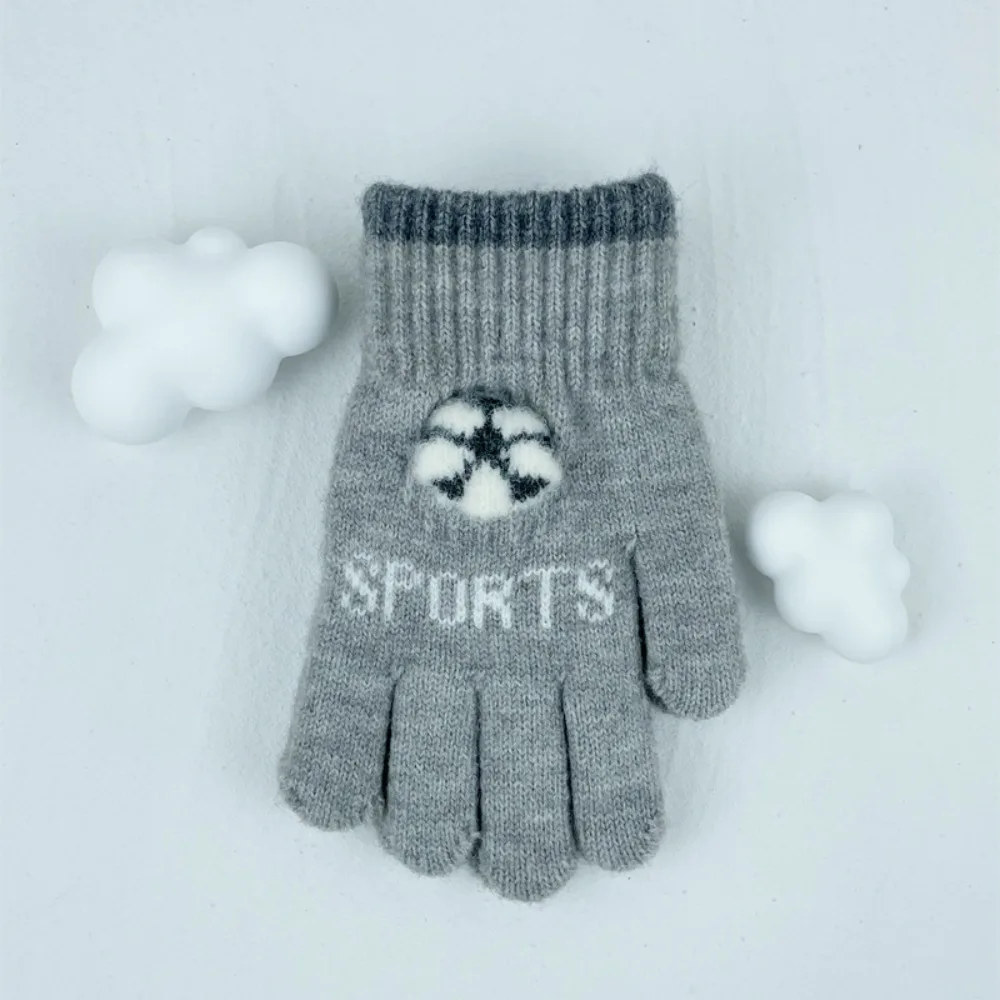 Cute Warm Autumn Winter Gloves Cold Proof Windproof Children Baby Gloves Football Cycling Ski Snowing Gloves Warm Mittens