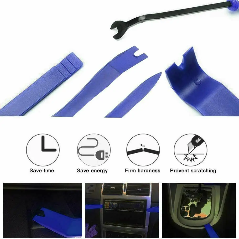 Kit de 5 outils multifonctions pour voiture, démontage autoradio, lecteur multimédia, décoration du tableau de bord, démontage du tableau de bord