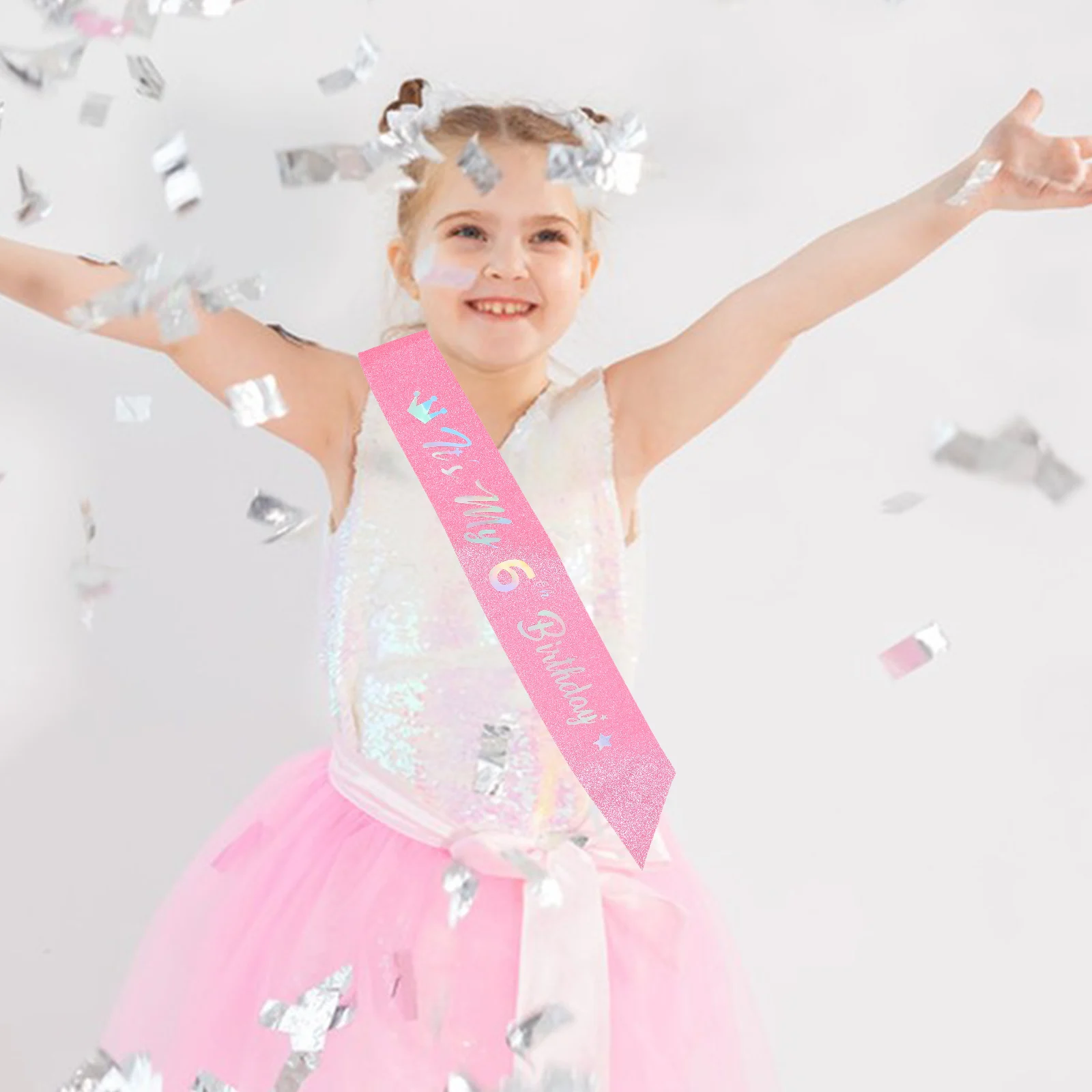 

5 Pcs Make up Princess Birthday Shoulder Strap Dresses Glitter Cloth Party Decorations