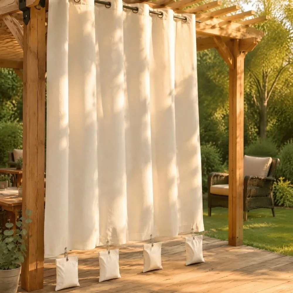 8 Pack Samll Size Curtain Weights 15oz White Drapery Weighted Bags No Sand Self Adhesive Closure Weighted Bags with Clamps