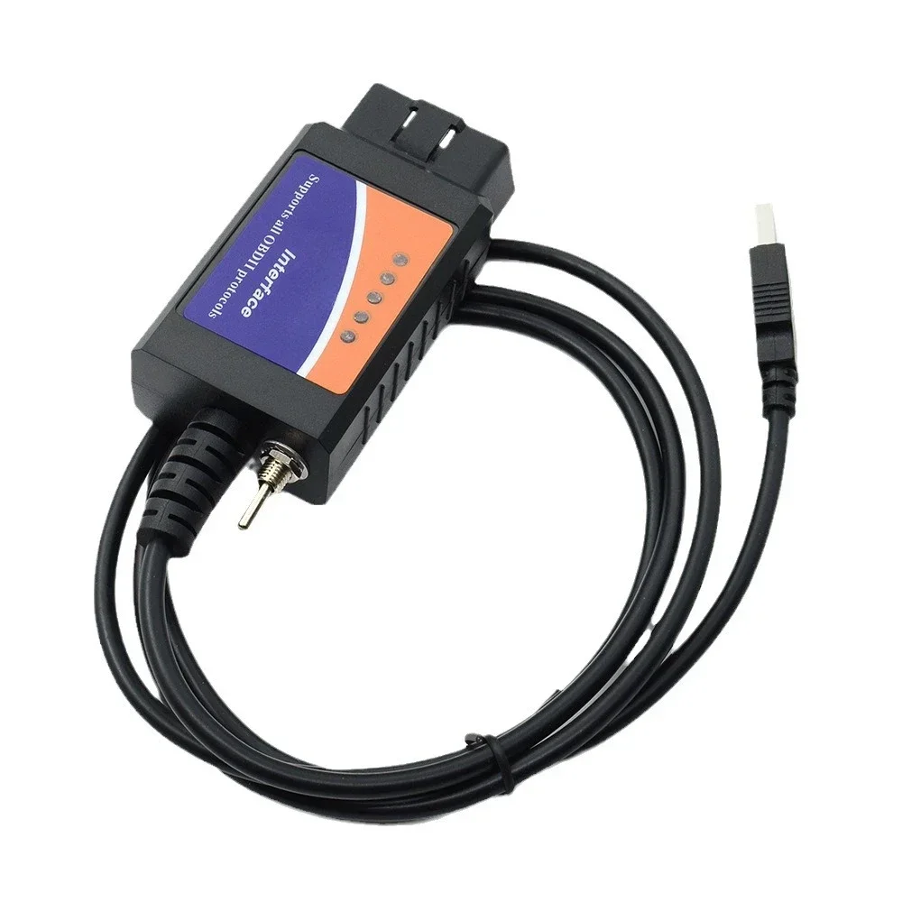 USB OBD2 cable change plus switch HS/MS switch car detector