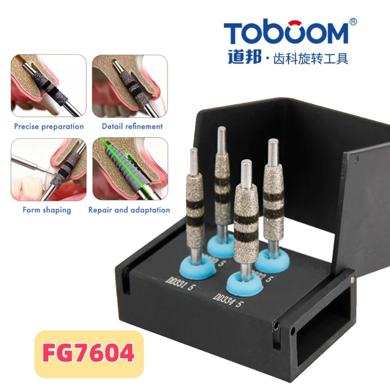 4Pcs/Set TOBOOM Dental Bone Track Drill Kit  Neck Repair Drill Implant Insertion Place Guided Diamond Cutting Grinding Jawbone