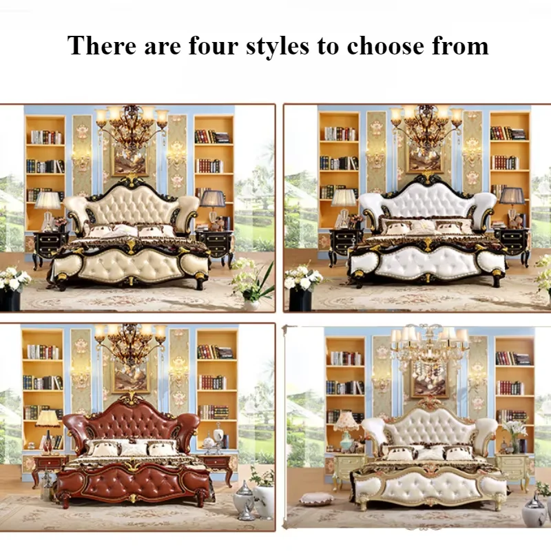 Luxury Nordic Style Double Bed Frame Elegant Pretty European Headboards Bed Frame Master Camas Moderrnas Inteligentes Furniture