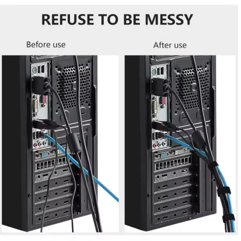 1/5 متر منظم الكابلات إدارة الكبلات سلك اللفاف الشريط سماعة الماوس إدارة الحبل العلاقات حامي آيفون Xiaomi سامسونج #2