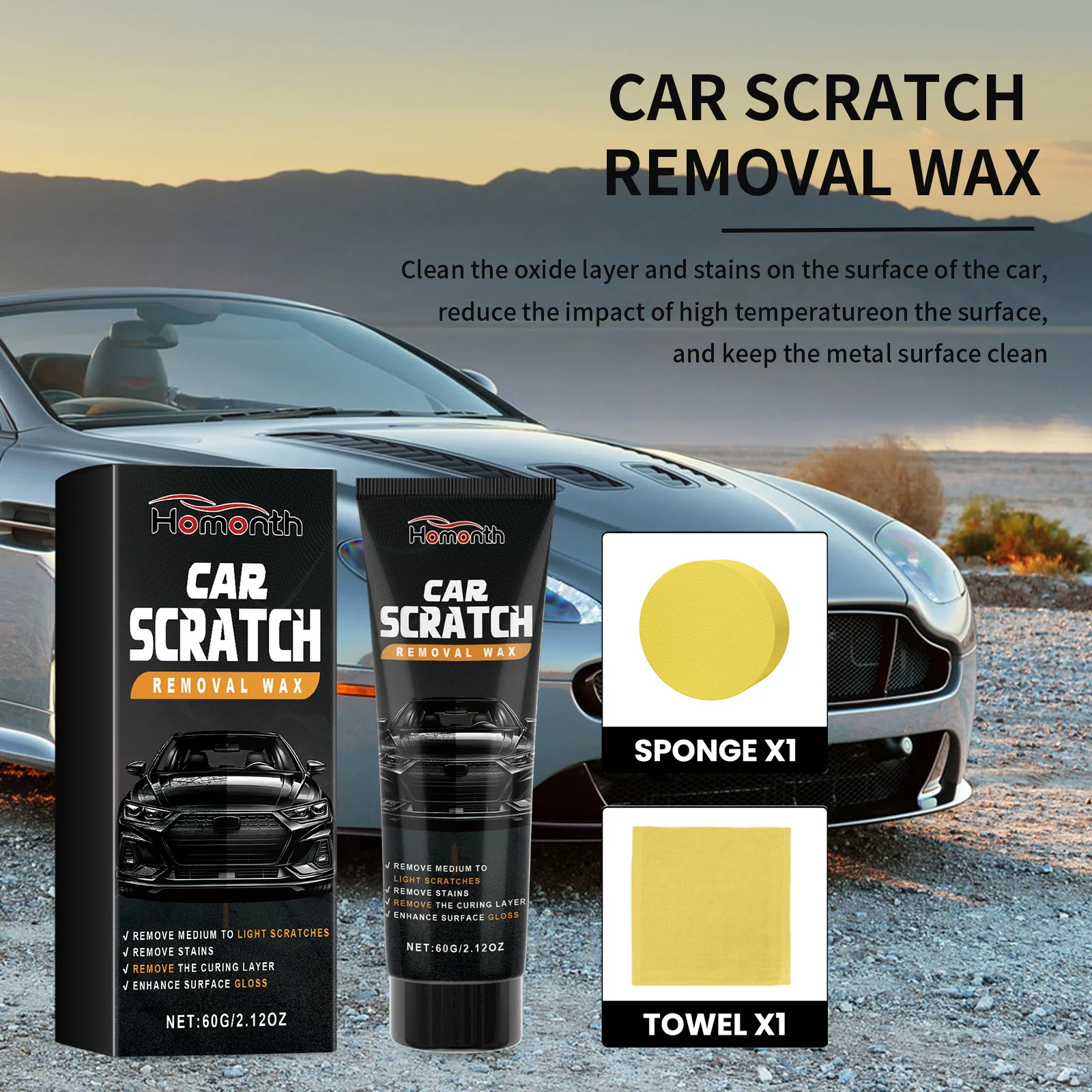 Homonth Car Scratch Removal Wax Car Scratch Repair Vehicle Protection Paint Coating Polishing Refurbishment Car Scratch Remover