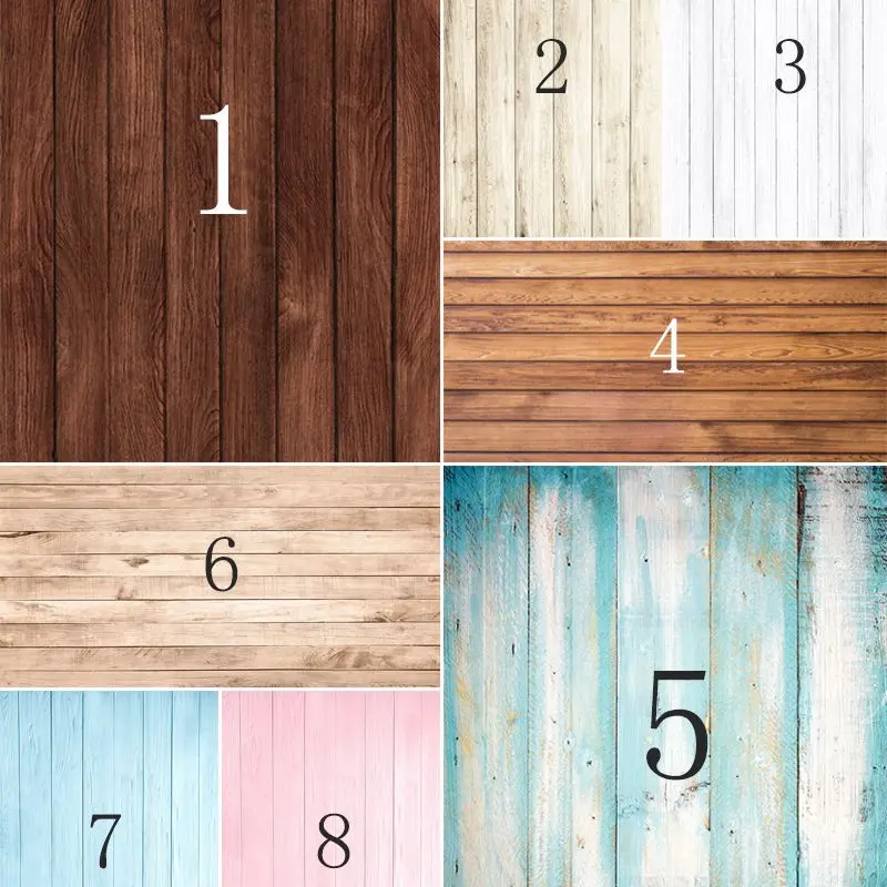 Wooden Planks Backdrops For Photography Newborn Portrait Brown Wood Board Baby Shower Background Decoration Props Photo Studio