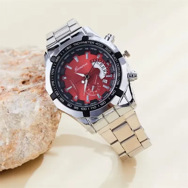 2025 نمط جديد موضة العلامة التجارية ساعة كوارتز رجالية فاخرة الهاتفي مضيئة الرياضة التلقائي تاريخ رجال الأعمال ساعة اليد sig계