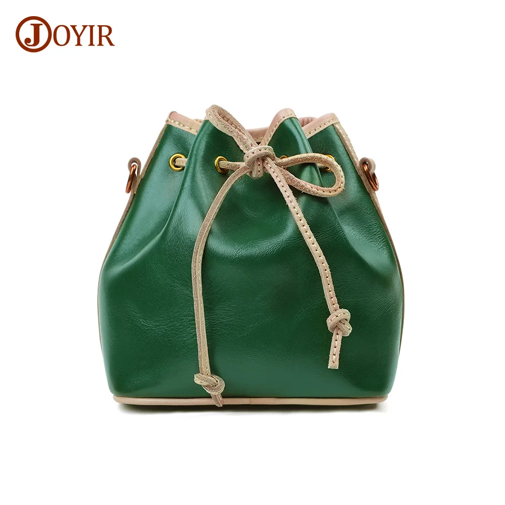 

Genuine Leather Bucket Bags for Women Shoulder Ladies Casual Crossbody Messenger High Quality Fashion Handbags