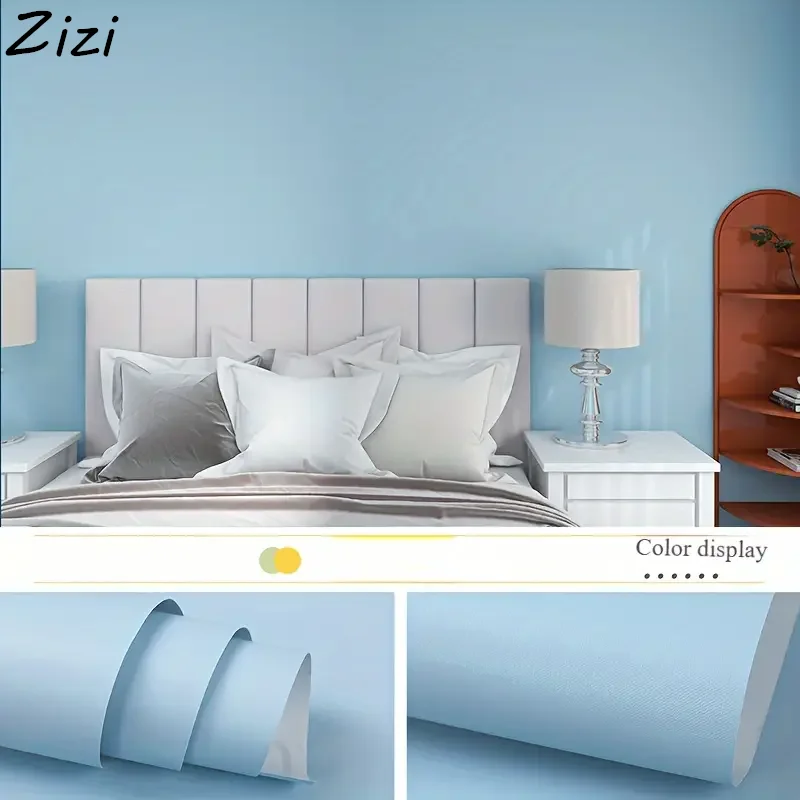 

Self-Adhesive Wallpaper for Living Room Kitchen Bedroom Dormitory Drawer Furniture Refurbishment Colorful Solid Color Wallpaper