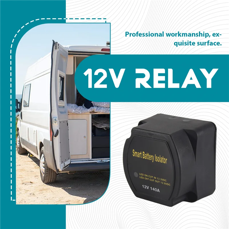 A96E-12V 140Amp بطارية مزدوجة الذكية المعزل الجهد الحساسة التتابع VSR مفتاح ذكي لسيارة ATV UTV قوارب RV شاحنة تخييم