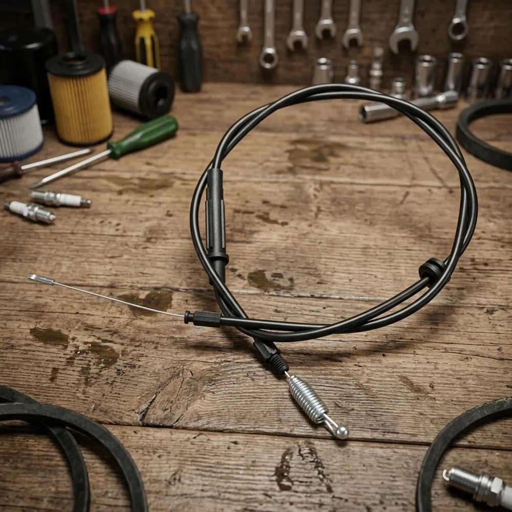 Lawnmower Drive Cable Replacement Garden Mower Cable Drive Cable Metal Construction Black Finish Smooth Operation