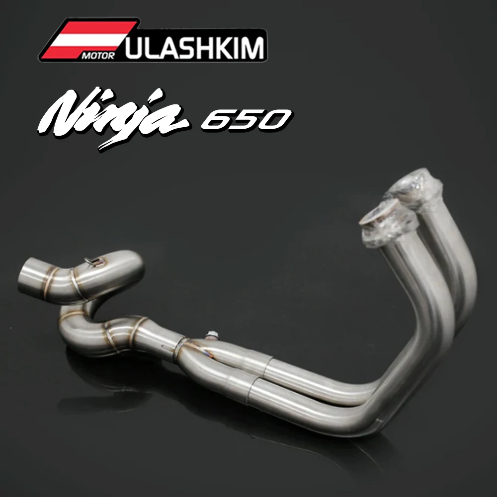 Motorcycle Exhaust Muffler Middle Pipe Full System For Kawasaki ER6N ER6F NINJA650R Ninja650 Z650 2017 2018 2019 2020 Exhaust