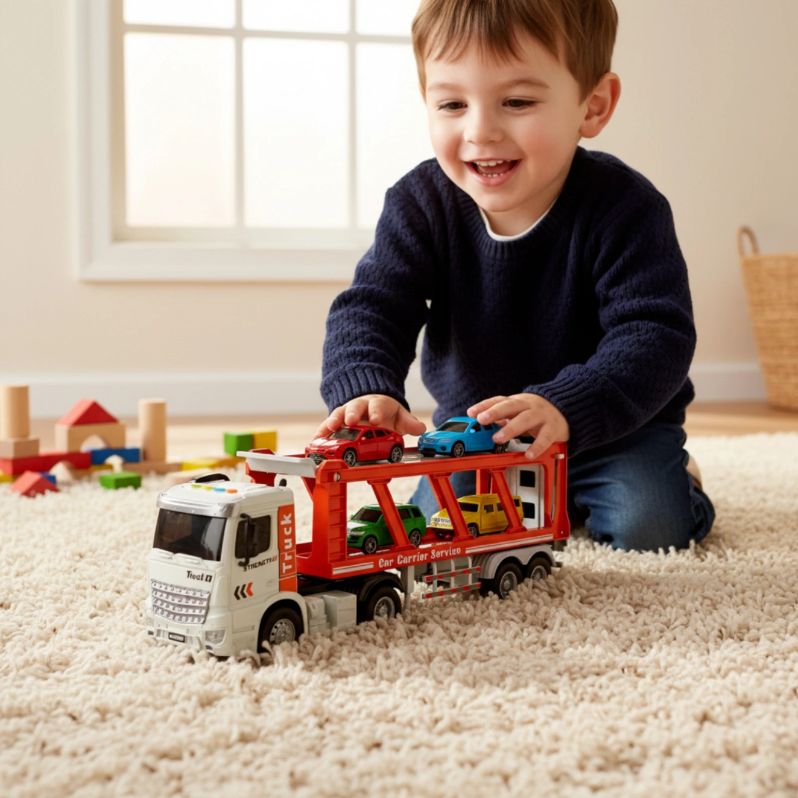 Double-Deck Car Hauler Light a - đánh giá và giá Kids Toys 3 Year Old
