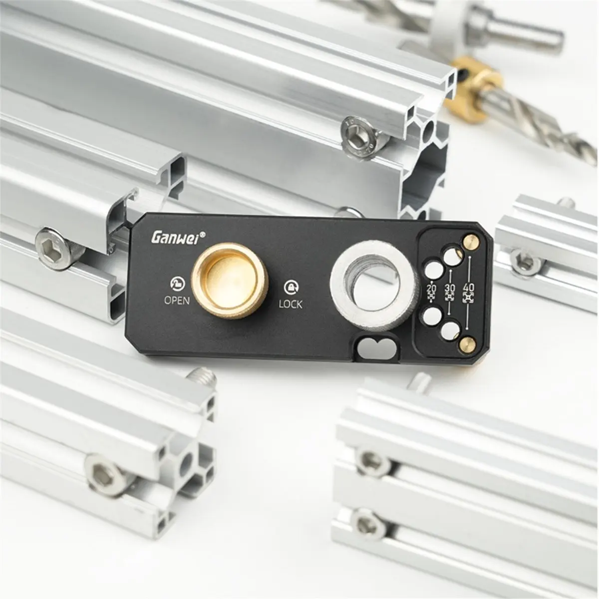 A58Z  New 20/30/40 Series Aluminum Profile Drilling Jig Universal Aluminum Profile Punching L-Type T-Type Splicing Auxiliary