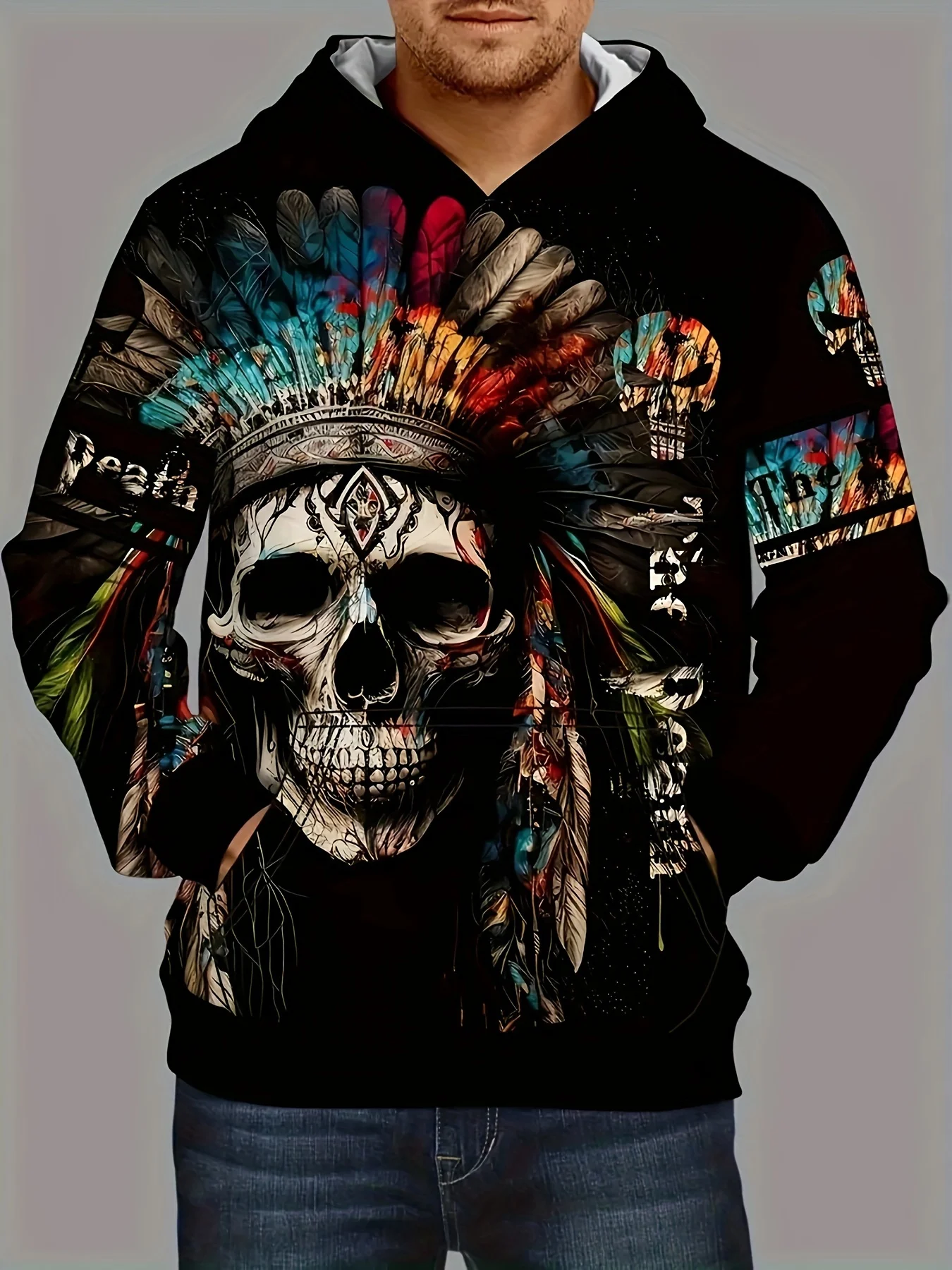 

New Printed Unisex Hoodies Novelty Print 3D Patternv Hooded Pullover Sweatshirt With Pocket Hoodie Streetwear Loose Comfortable