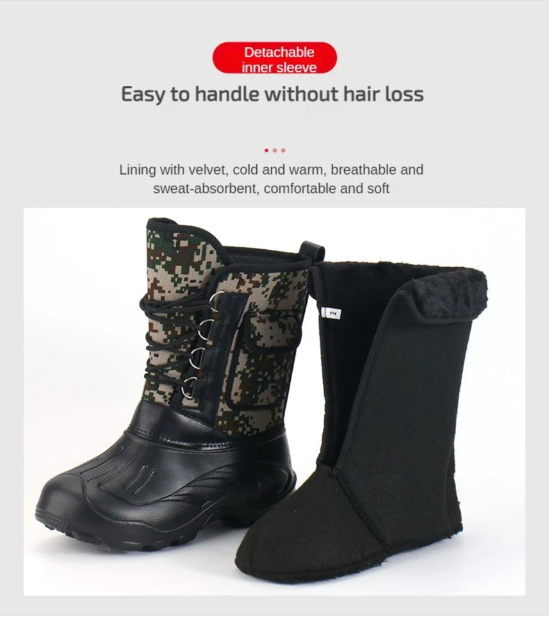 2025 neue männer Winter Stiefel Plattform männer Schnee Stiefel Warme Dicke Plüsch Wasserdichte Outdoor Angeln Arbeit Stiefel Plus größe 40-46 – Detail 15