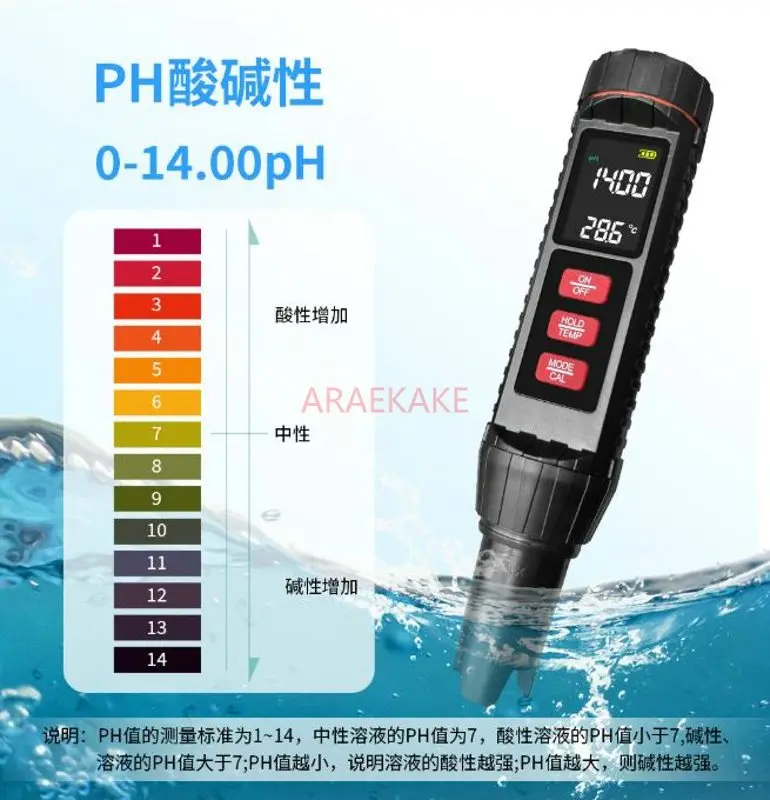 1pcs 7-in-1 multifunctional testing pen, portable household drinking detection pen, TDS water quality detection pen
