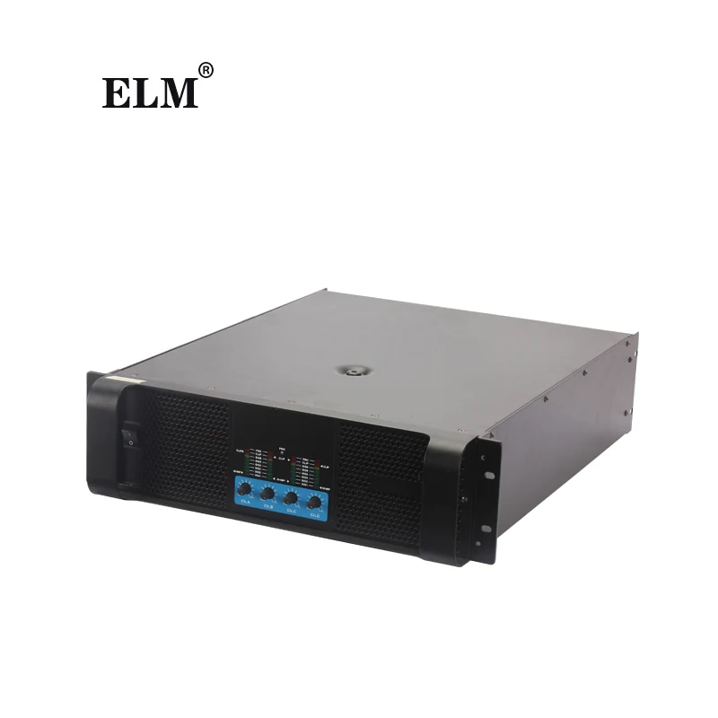 High Quality Power Amplifier ELM IT8000 4 Channels 3U 1000W Professional Audio Power Amplifier Karaoke Speaker Music Player