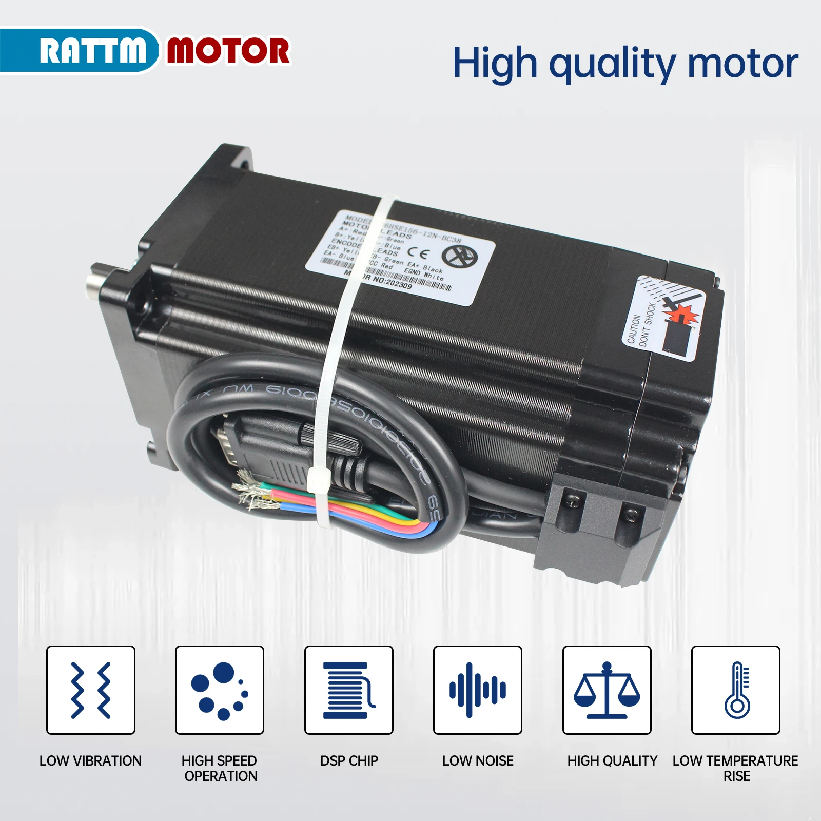 Nema34 Closed Loop 12N.m Servo motor Stepper Motor 6A 154mm & HSS86 Hybrid Step-servo Driver 8A & Powe Supply CNC Controller Kit