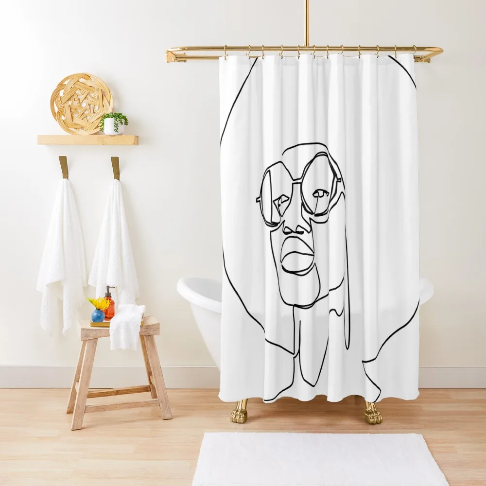 

One Line Art Shower Curtain Cover Shower Bathroom Bathroom Showers Curtain