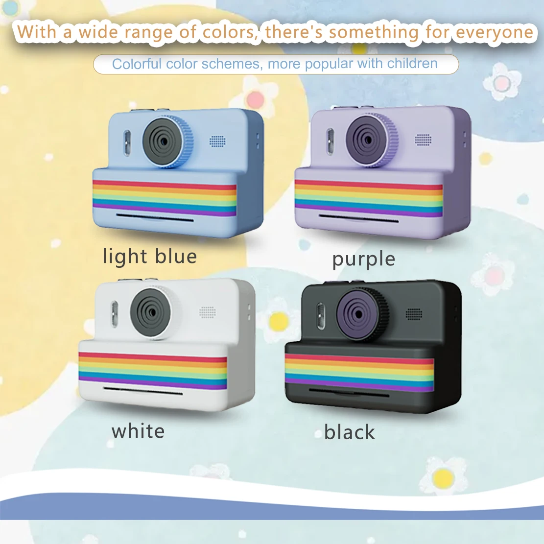 Digital Children Camera For Photography Mini Printer Portable Thermal Instant Print Photo Kids Camera 2.8inch HD Video Toy Gifts