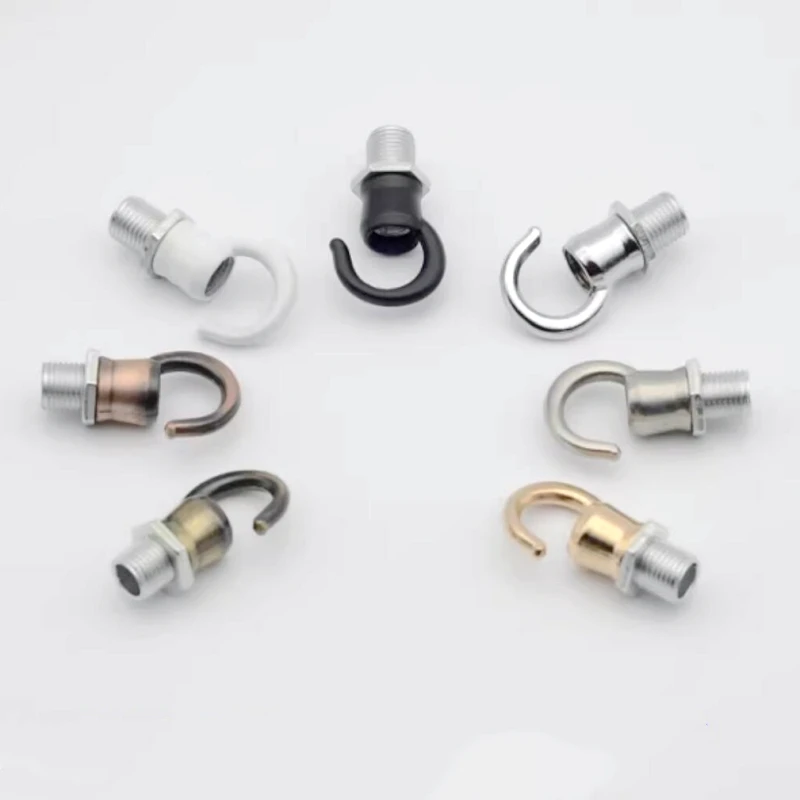 M10 thread Retro Antique Vintage Metal Ceiling Rose Chandelier ceiling hook with screw Fitting Opening hook lighting accessories