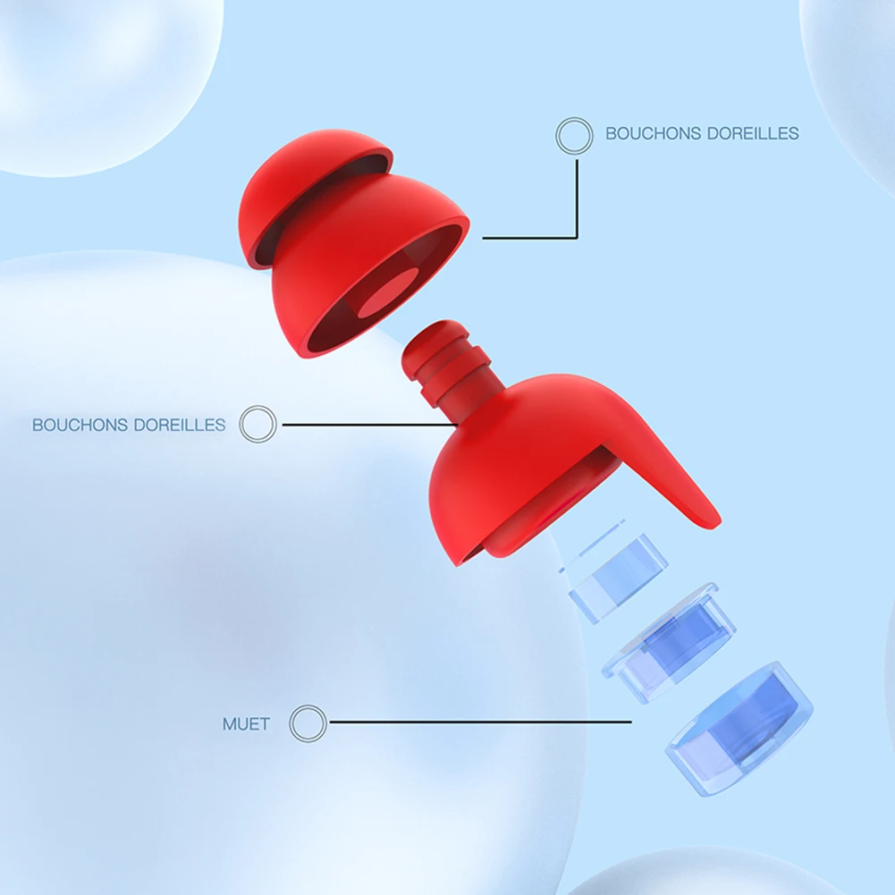 Ohr stöpsel mit Silikon geräusch unterdrückung Anti-Noise-Ohr stöpsel für wieder verwendbare wasserdichte Schwimm ohr stöpsel