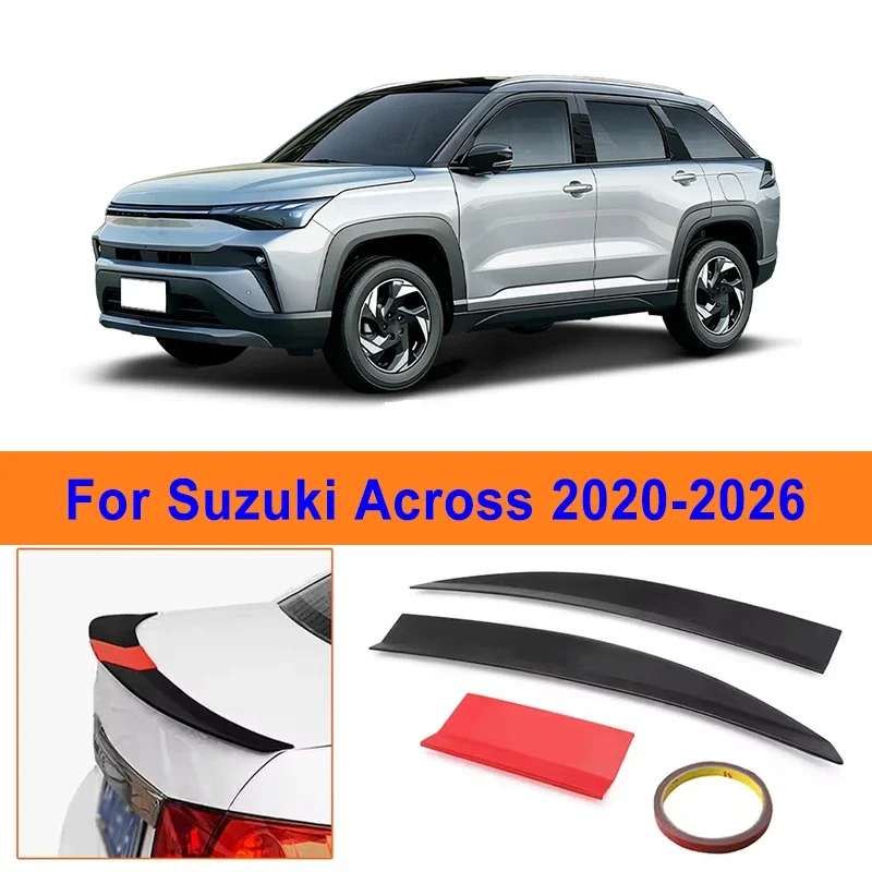 

For Suzuki Across 2020-2026 3-Section ABS Rear Trunk Spoiler 115-125cm Adjustable Sports Decor Top Wing Car Exterior Parts