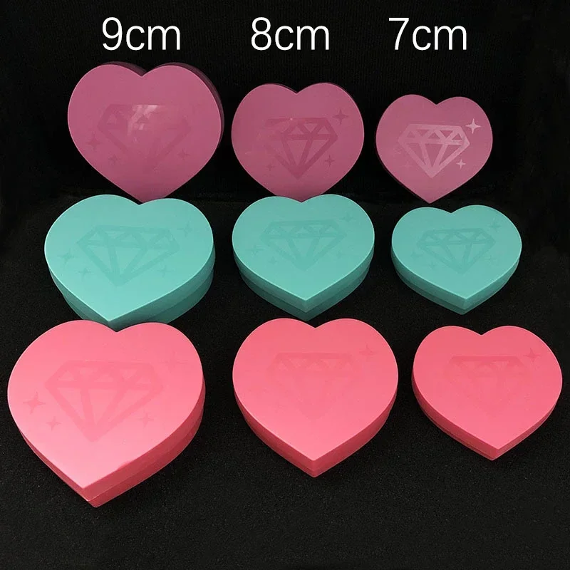 Heart Shape Rhinestone Diamond Tray Diamond Panting Pick Up Plate Trays 3 Color Hearts Shaped  Stone Tool Plates