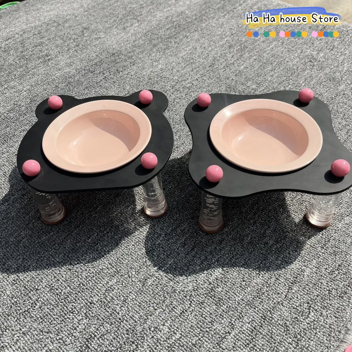 Ceramic Pet Bowl Cute Cat Anti Knock Large Capacity Underglaze Color Pet Bowl Holder Combination Small Dog Food Bowl Pet Supply