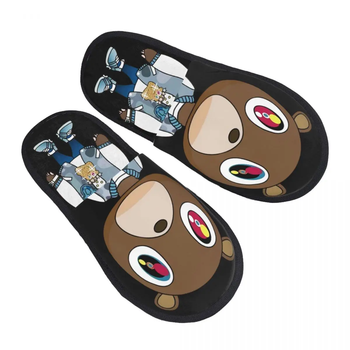 Custom Kanye West Bear Soft Memory Foam House Slippers Women Cozy Warm Anti-Skid Slipper