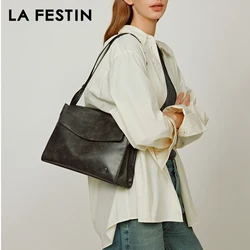 LA FESTIN Original Brand Women's bag 2025 New Leather Shoulder Crossbody Bag Tote Bag Designer Luxury Bag Large Capacity Handbag