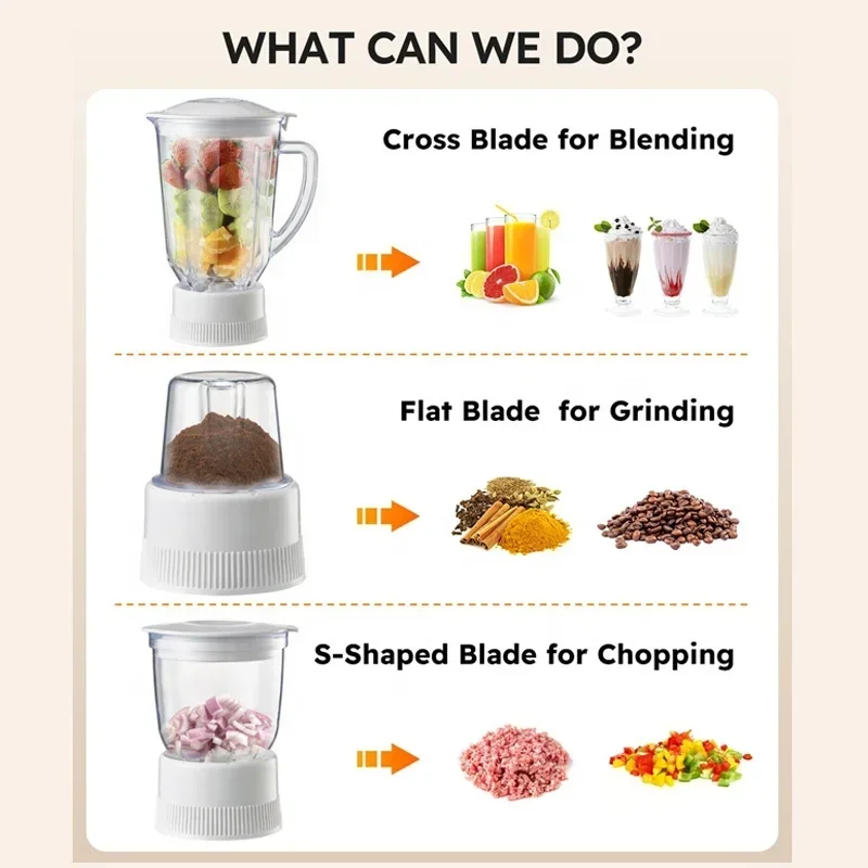 Creative Fashion Versatile 4 in 1 Electric Kitchen Appliances Blender Chopper Food Processor for Chopper Slicing