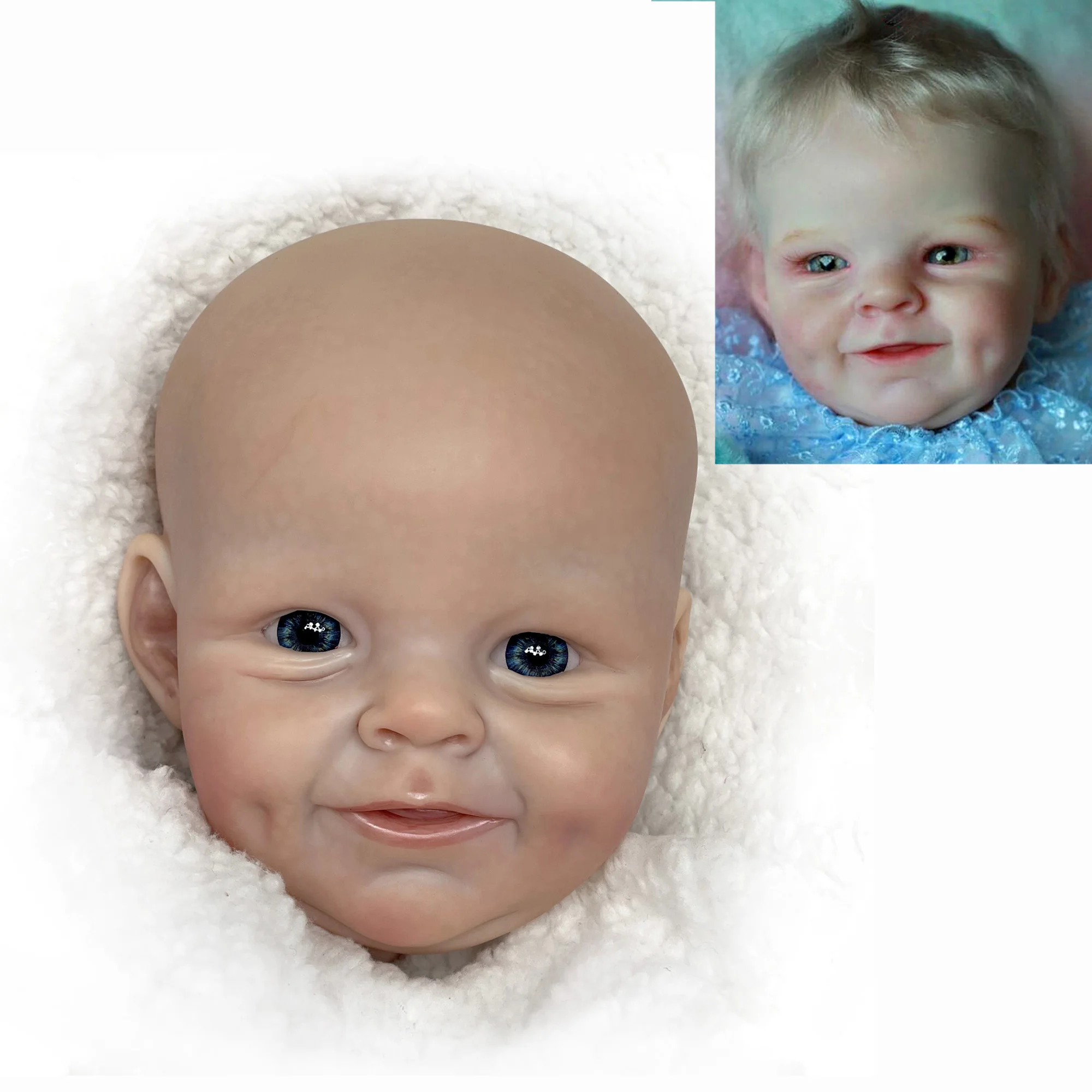 20-22 Inch Reborn Doll Kits Shaya Handmade Painted Blank Vinyl Smile Cute Reborn Doll DIY Accessories Boneca Kit Bebé Reborn