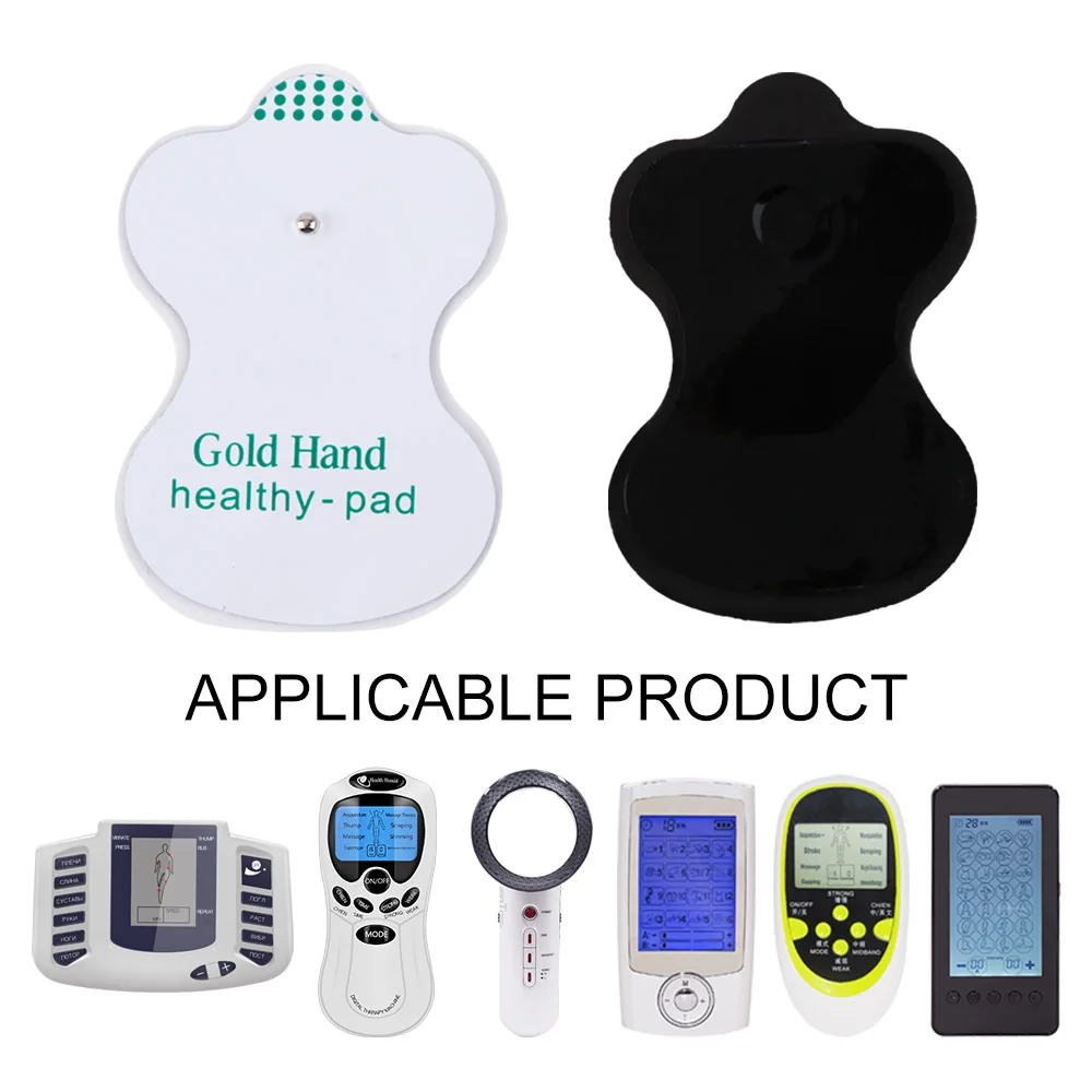 Tens Electrode Pads Conductive Gel Acupuncture Therapeutic Pulse Pressure Electrical Muscle Stimulator Massage Patches Health