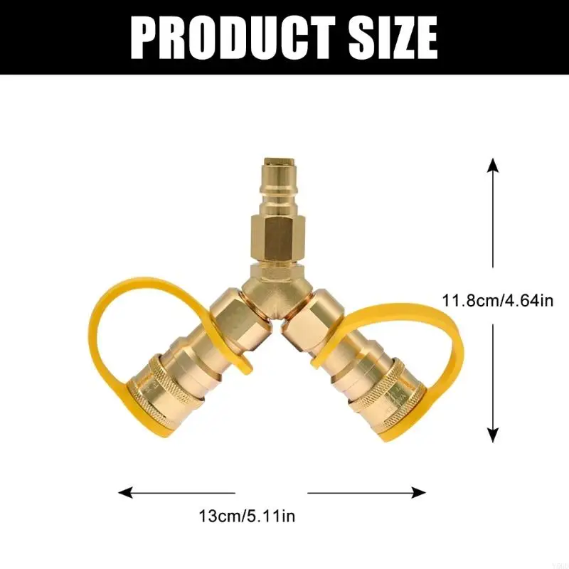 Y5GD 3/8-дюймовый Y-разветвитель для природного газа, адаптер сепаратора низкого давления, простой в установке