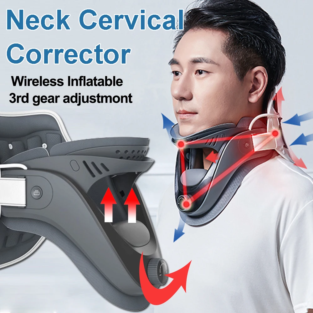 Neck Stretcher Cervical Traction Device Inflatable Cervical Vertebra Tractor Posture Corrector Cervical Collar Stretch Neck Care