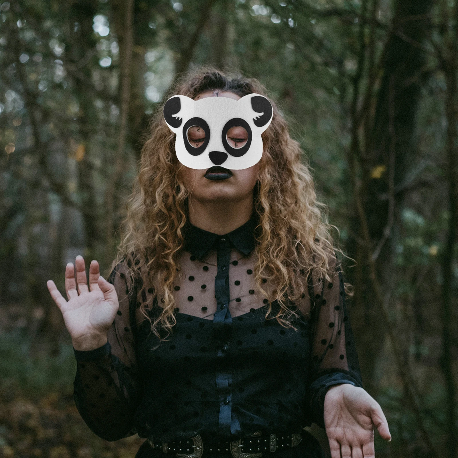 

10 Pcs Panda Mask Party Favor Animal Decoration Cartoon Masquerade Cosplay Prom