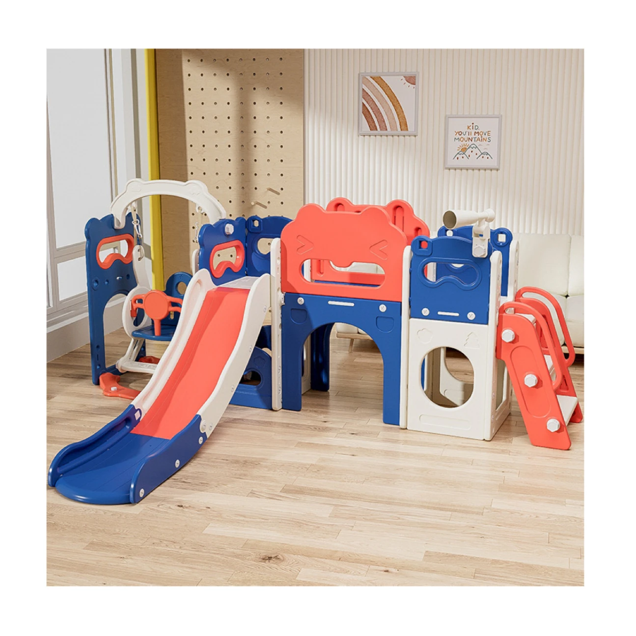 Bébé pour enfants en plastique enfants intérieur et toboggan équipement de terrain de jeu balançoire et toboggan en plastique pour enfants jouets coulissants