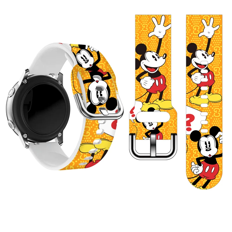 

Disney Playful Mickey Collection Strap for Samsung Galaxy Watch 7/6/5, 20mm Universal Band Fits 40mm 44mm Xiaomi Huawei Amazfit