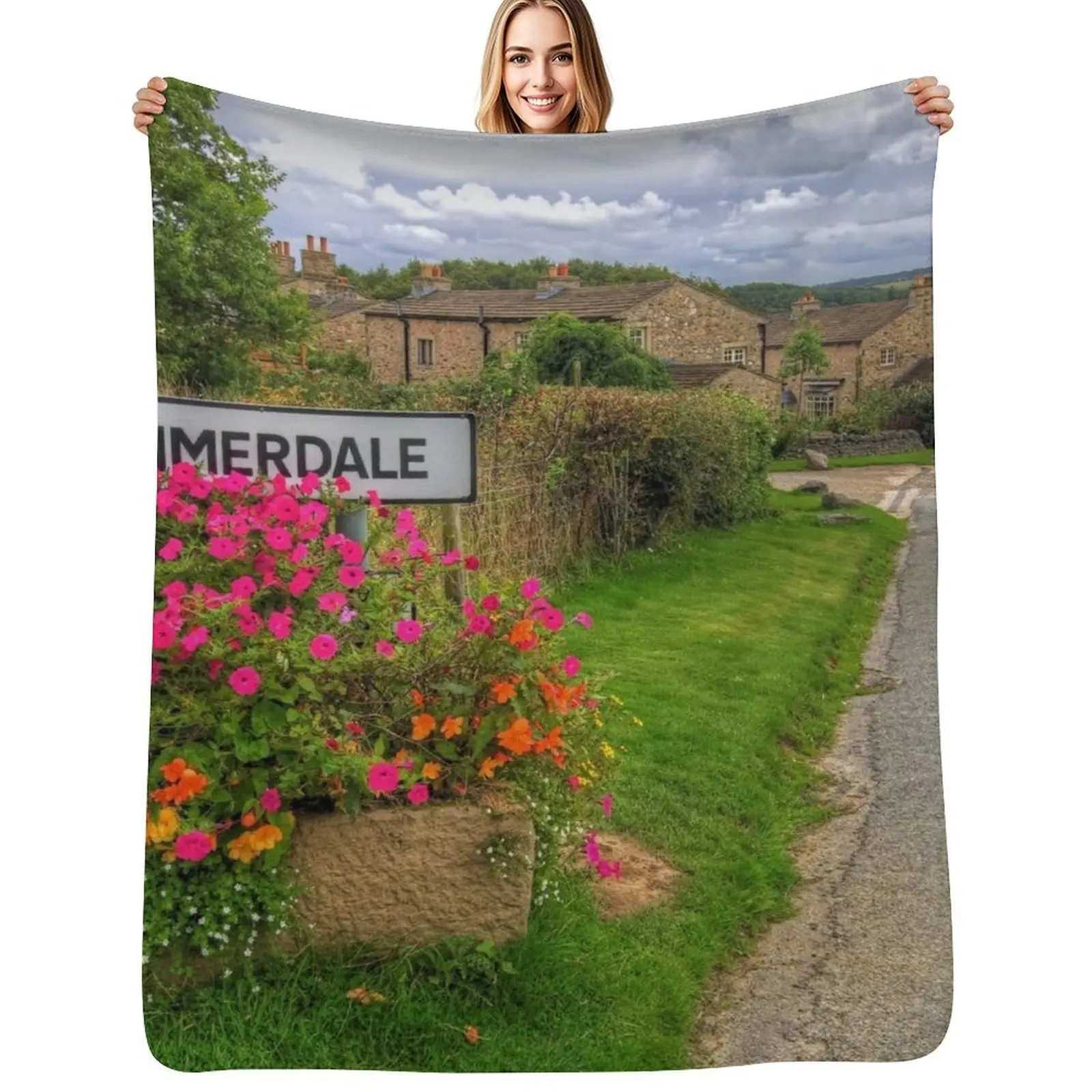 The Village Of Emmerdale Throw Blanket Durable Warm Blanket for Daily Home Use