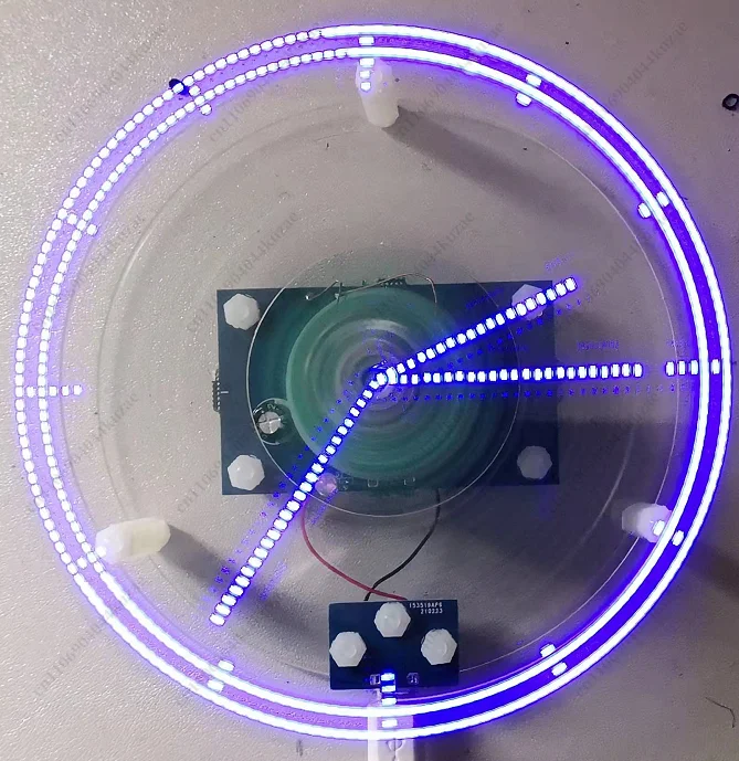 STC89C52RC 51 Single Chip Microcontroller DIY Kit, Rotating POV LED Display Electronic Making Clock Assembly Module