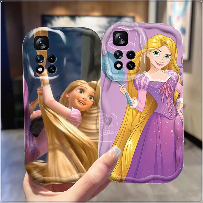 Disney Princess Cute Anime For Xiaomi Redmi Note 13 12 12S 11S 11 10 9 8 10A 9C 9T Pro Plus 5G Wave Oil Back Phone Case