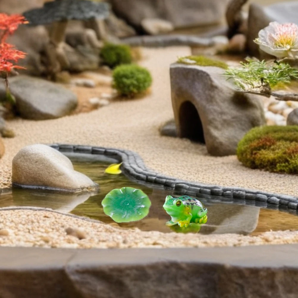 

16pcs Mini Frog Resin Cute Tadpole Garden Decor Diy Terrarium Craft Moss Landscape Accessories Green Miniature Animal Ornament