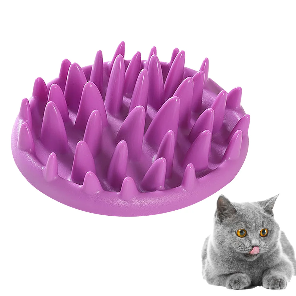

Slow Feeder Bowl Jungle Shaped Dog Pet Feeding Bowl Purple Lightweight Eco Friendly Material Travel Friendly Non Tip Over
